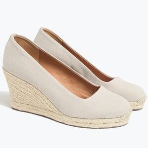J. Crew Factory Canvas Espadrille Wedges